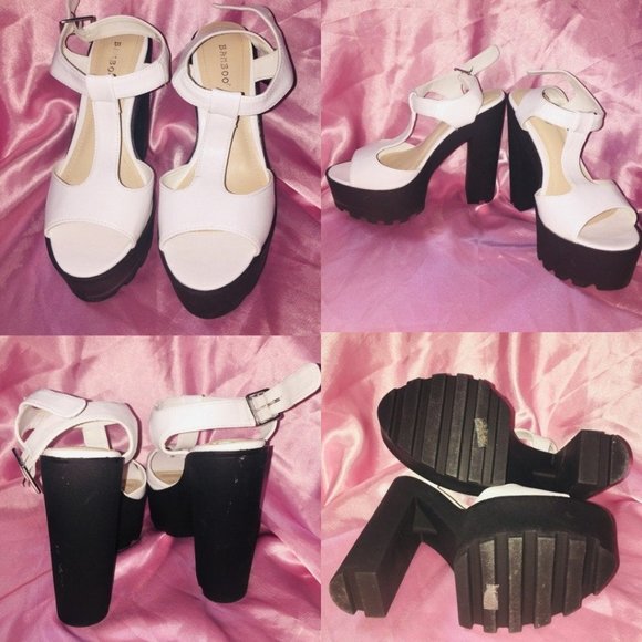 Lot of 2 BAMBOO Size 7.5~8 Strappy Platform Heels - Picture 2 of 3
